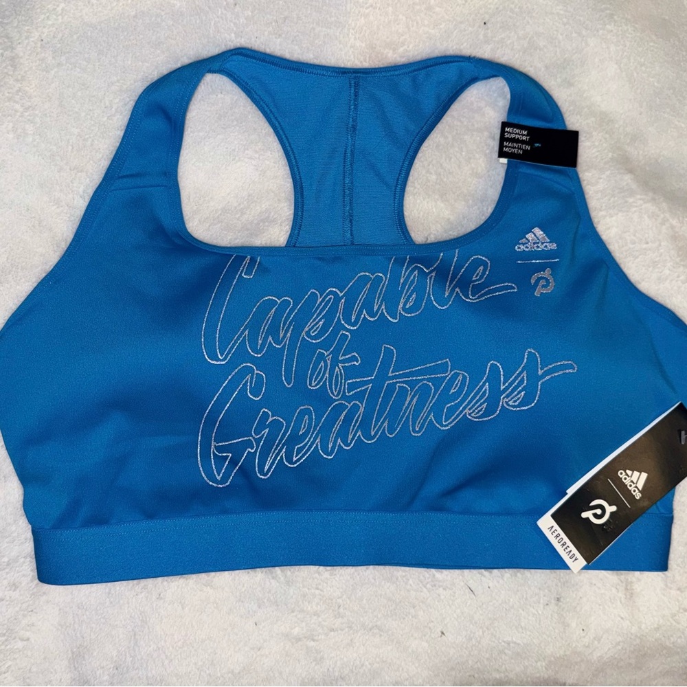 NWT Adidas X Pelaton “Capable of Greatness” Training Bra Size XLDD